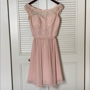 pink knee length dress (bridesmaid)